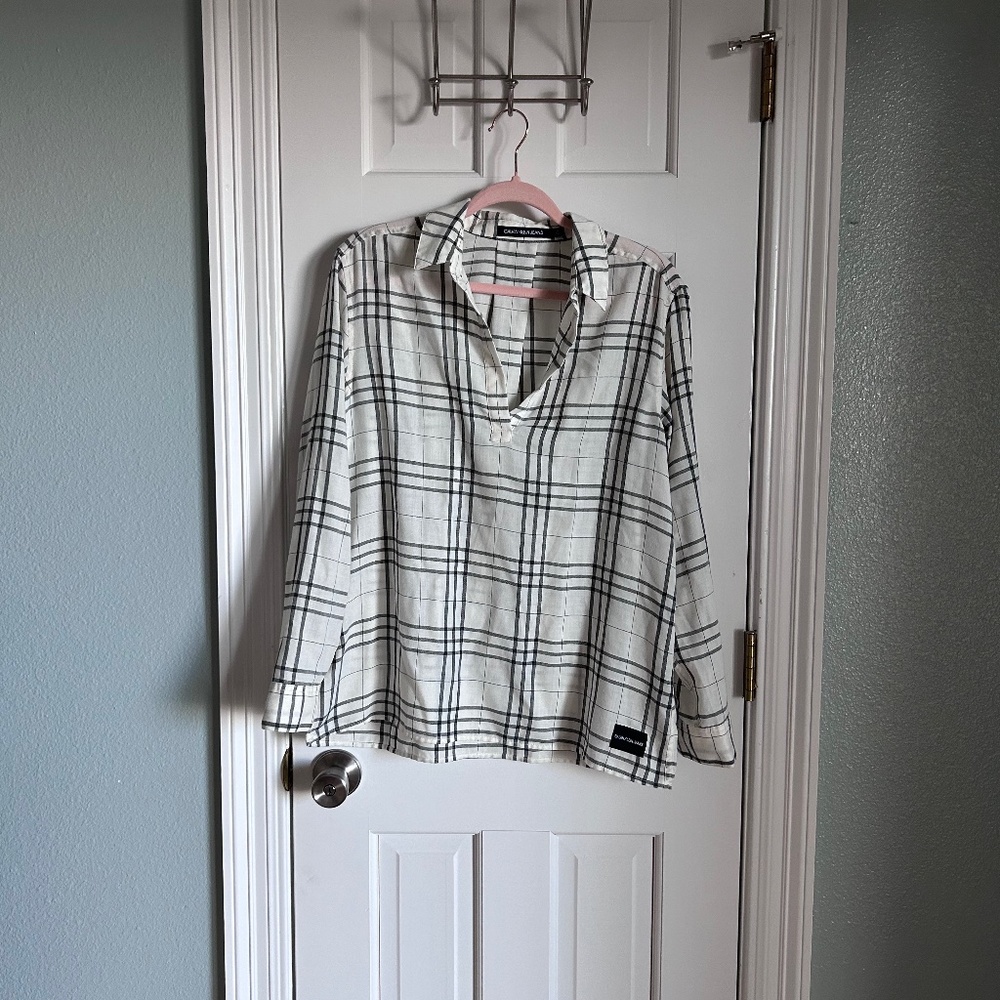 Plaid tunic top